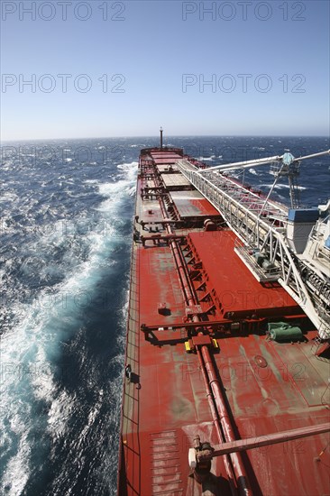 Deck of freight ship