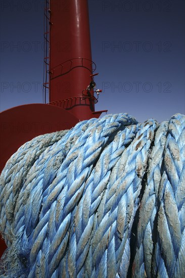 Close up of rope on ship