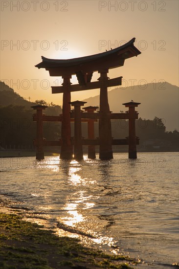 Silhouette of Great Torii Gate