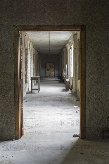 Doorway and corridor in empty building