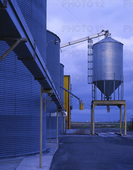 Storage silos at granary