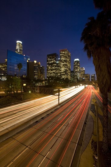 Lights on urban highway at night