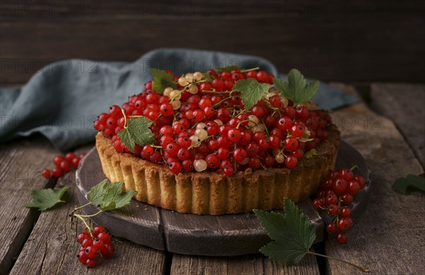 Close up of berries cake