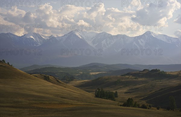 Scenic view of mountains and rolling landscape