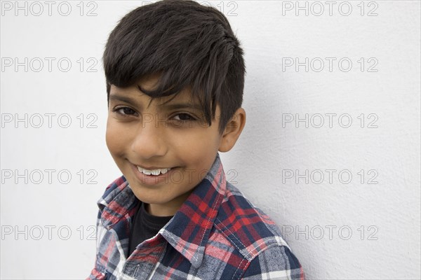 Close up of smiling Asian boy