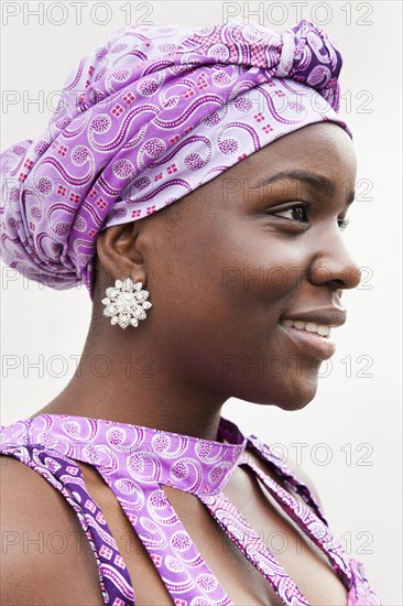 Profile of smiling Black woman