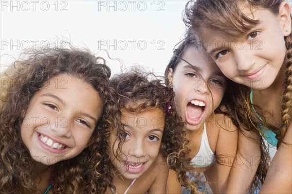 Multi-ethnic girls being silly