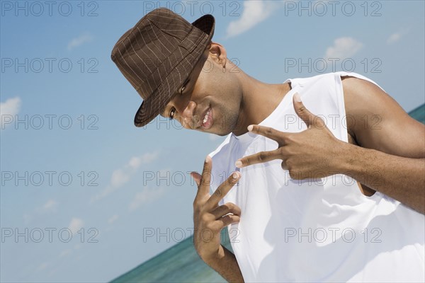 African man wearing hat