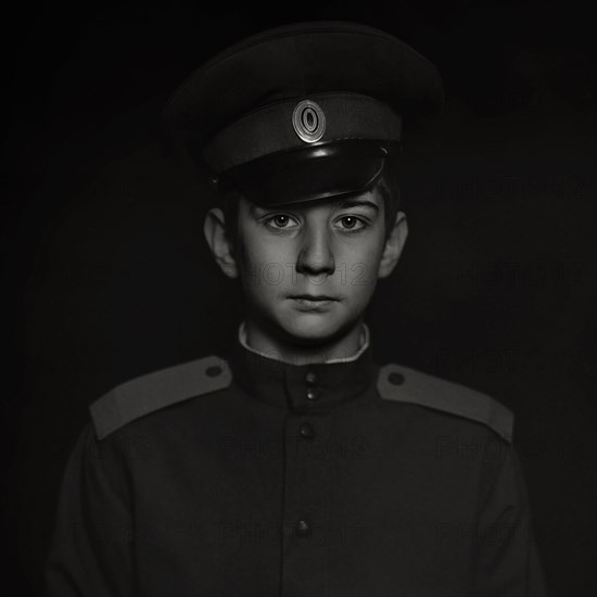 Cossack soldier boy wearing uniform
