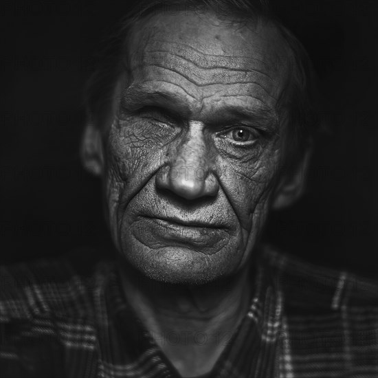 Close up of Senior Caucasian man's face