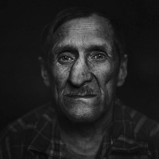 Close up of Senior Caucasian man's face