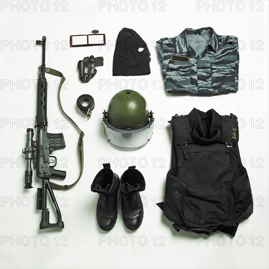 Organized military uniform and equipment