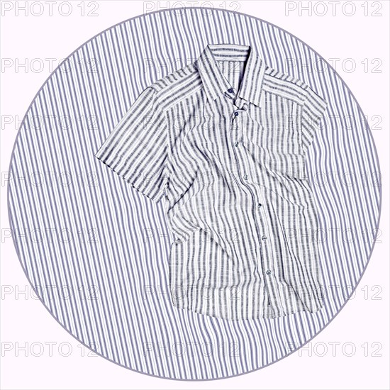 Striped shirt on matching fabric
