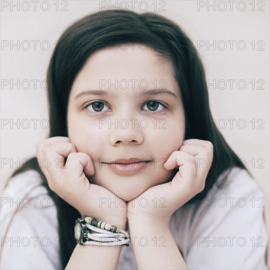 Close up of smiling Caucasian girl