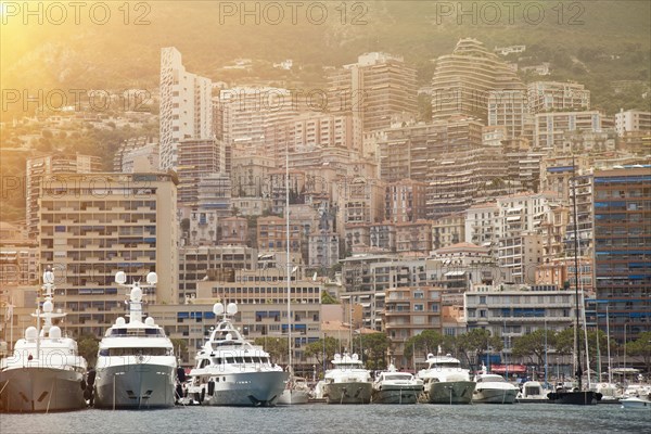 Yachts moored in Monte Carlo