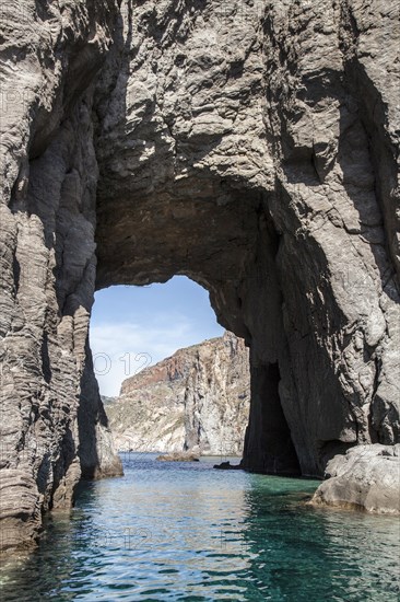 Rock formation in ocean