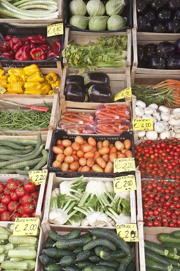 Produce for sale in outdoor market