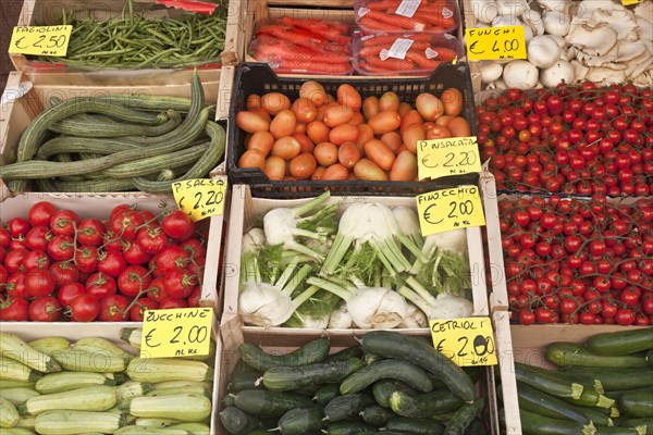 Produce for sale in outdoor market