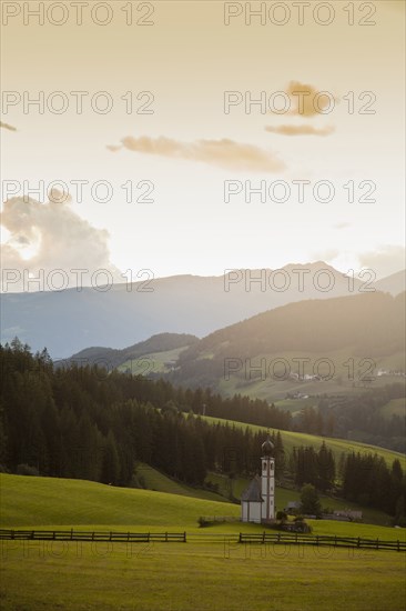 Church in remote mountain landscape