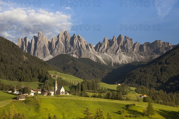 Houses in remote mountain landscape