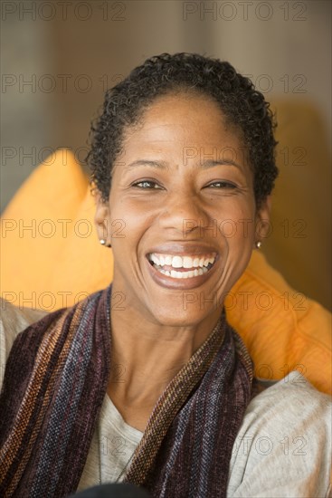 Portrait of smiling Mixed Race woman