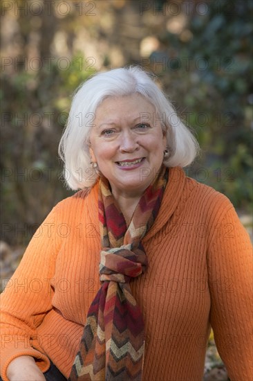 Portrait of Caucasian woman outdoors