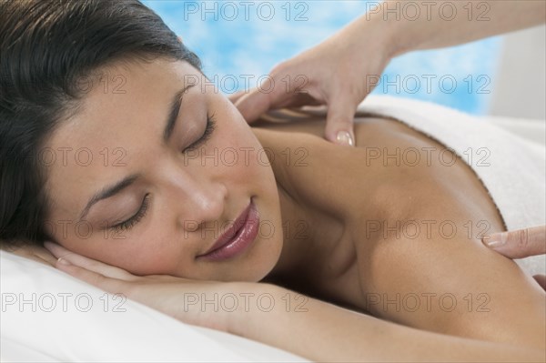 Woman receiving massage