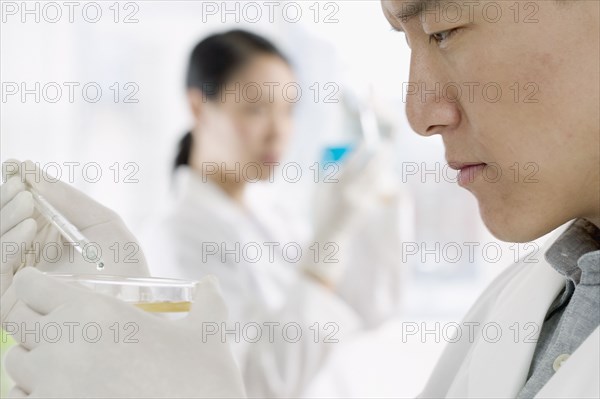 People working in lab