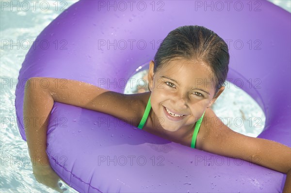 Portrait of girl in swimming pool