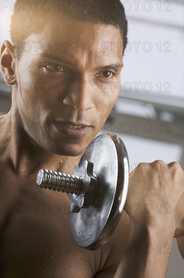 Man lifting weights