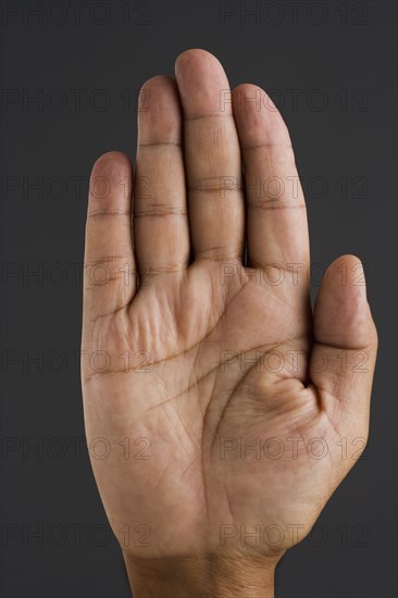 Close up of palm of hand