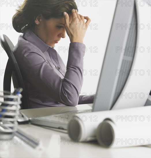 Businesswoman using a computer