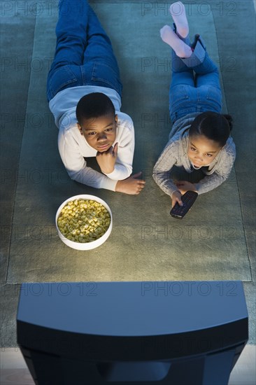 Children watching television