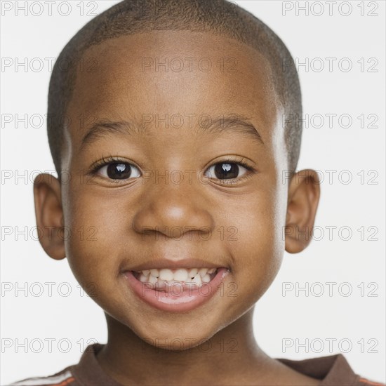 Close up of African boy smiling