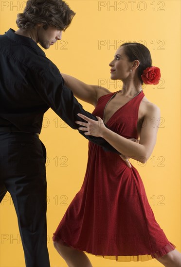 Hispanic couple dancing