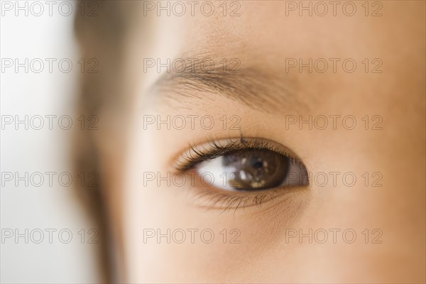 Close up of African girl's eye