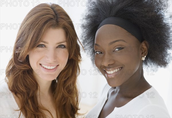 Two women smiling