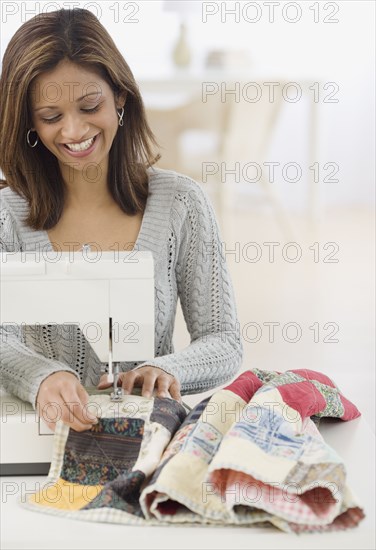 Indian woman sewing