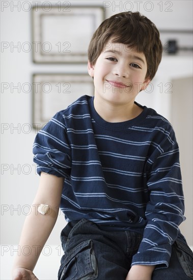 Hispanic boy in doctor's office