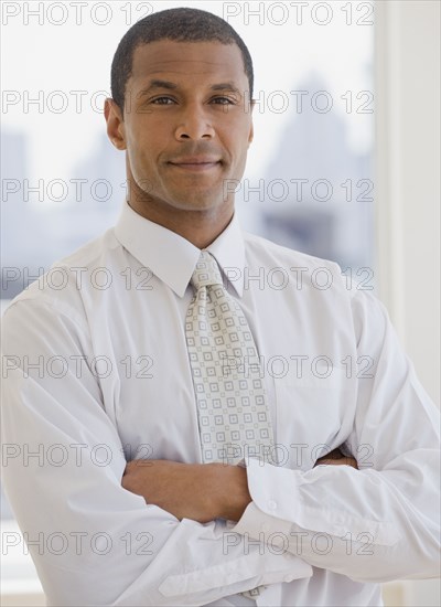 African businessman looking confident