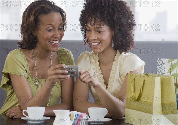 African women looking at camera in restaurant