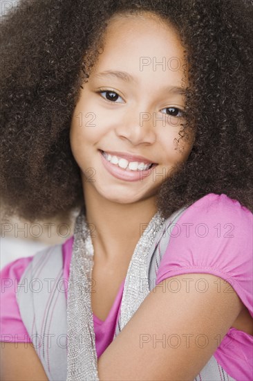 African girl smiling