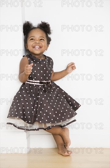 African American girl in dress