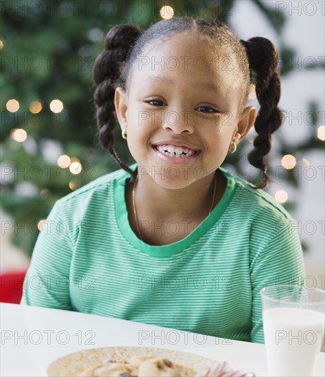 African American girl smiling