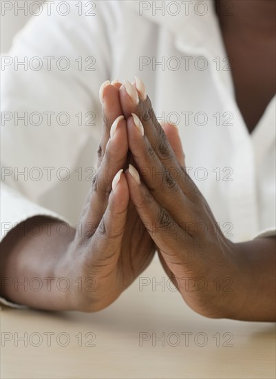 African woman praying