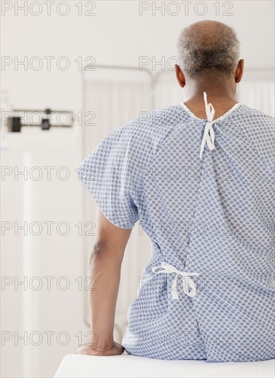 African man in hospital gown