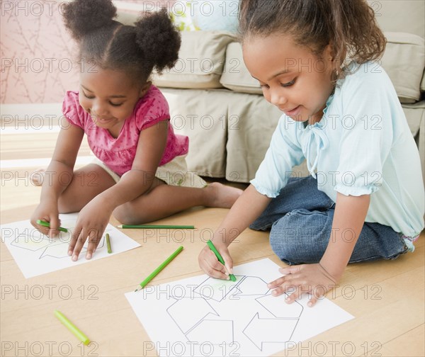 African girls coloring