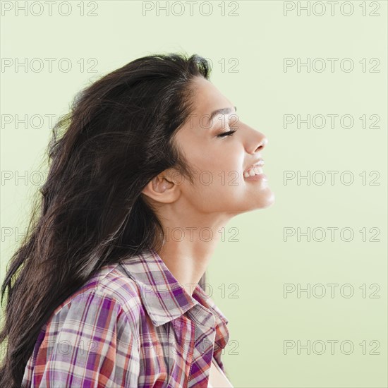 Profile of Middle Eastern woman