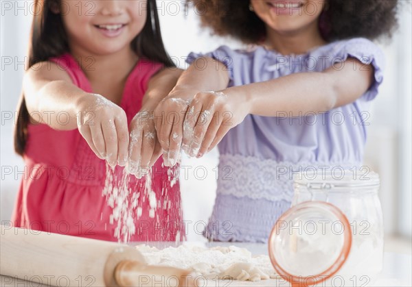 Girls baking together