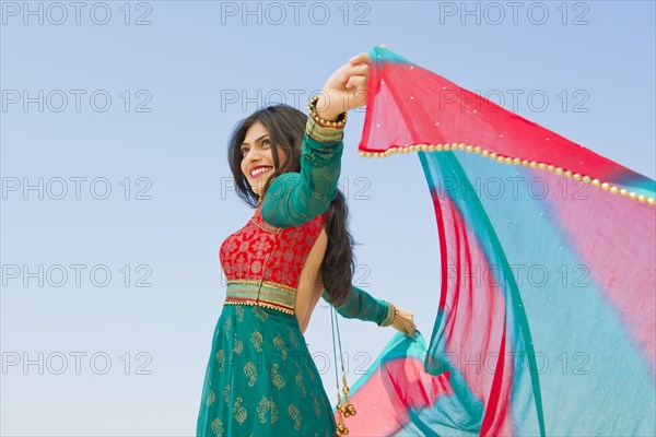 Indian woman in traditional Indian clothing